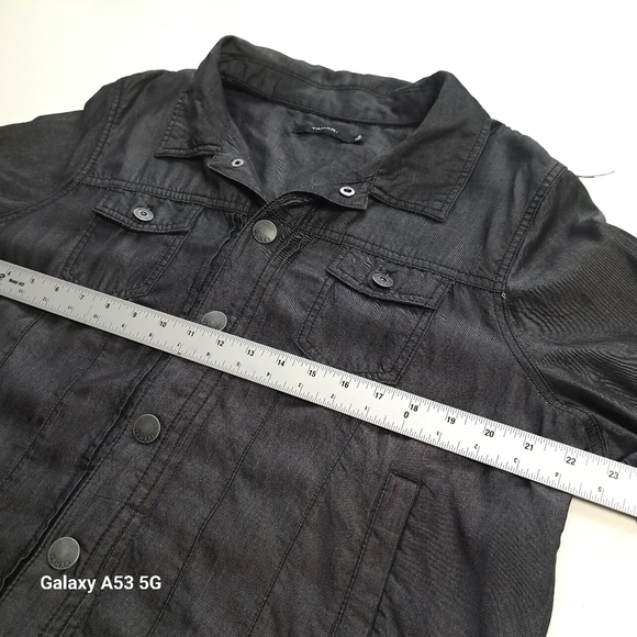 Tahari Women Soft Collared Neck Long Sleeve Jacket w Pockets Charcoal Size XL - Picture 11 of 14